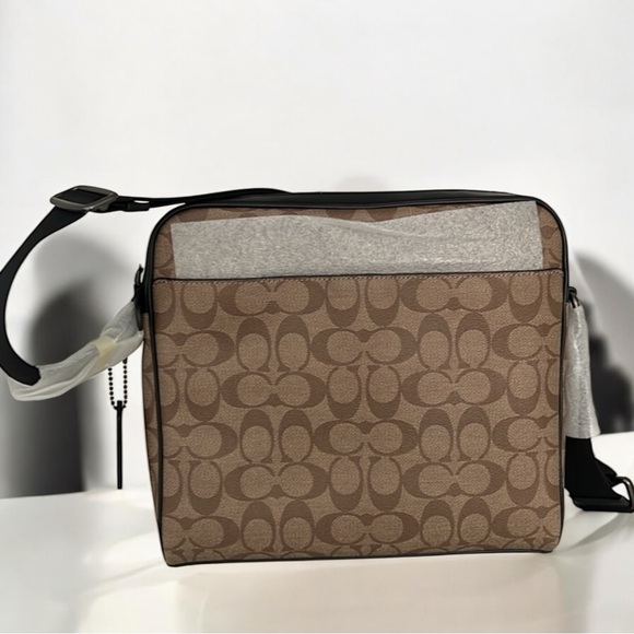 NWT Limited Edition Coach Keith Haring Brown and Black Crossbody Bag - Picture 7 of 12